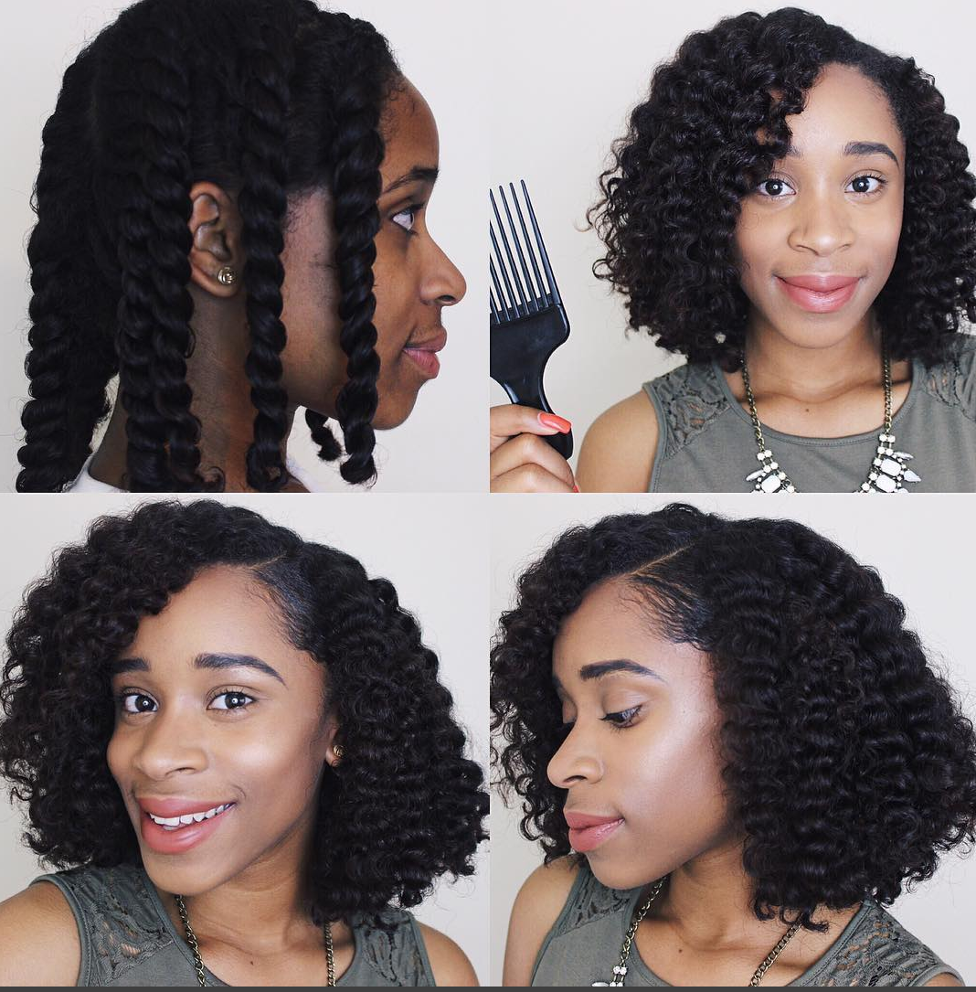 flat twists in front  Natural hair twist out, Natural hair styles