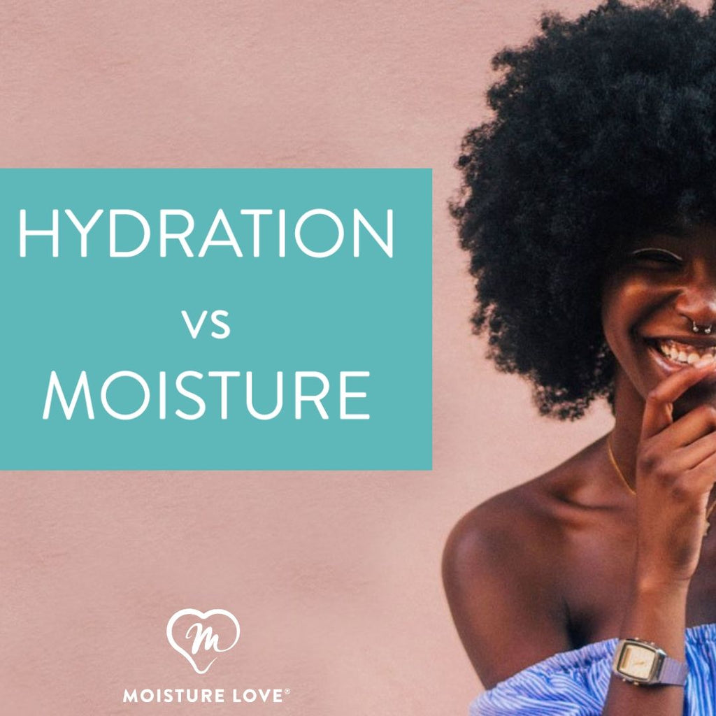 Hydrating vs. Moisturizing Hair Graphic | Moisture Love